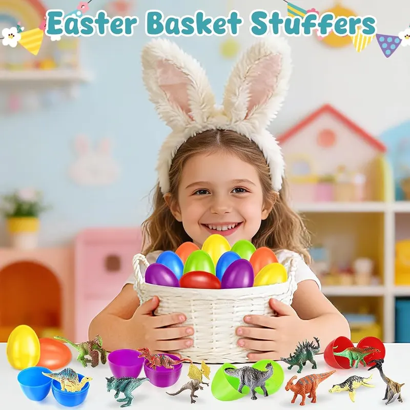 12 Easter Eggs Filled with Dinosaur Toys, view 3