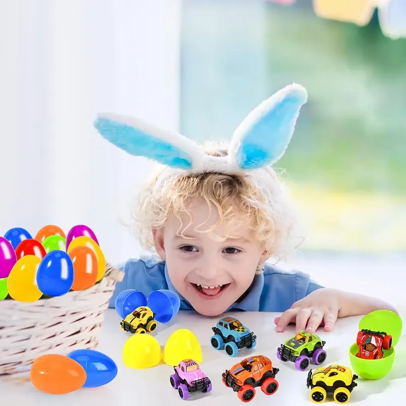 12 Easter Eggs Filled with Pull-Back Monster Trucks, view 4