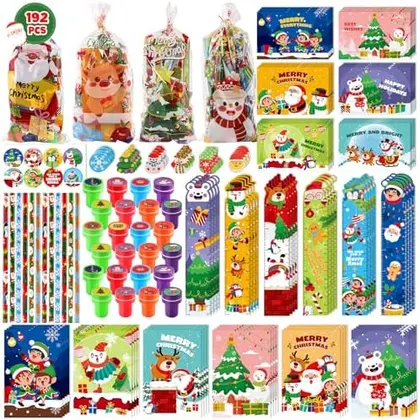 192-Piece Christmas Classroom Stationery Gift Set