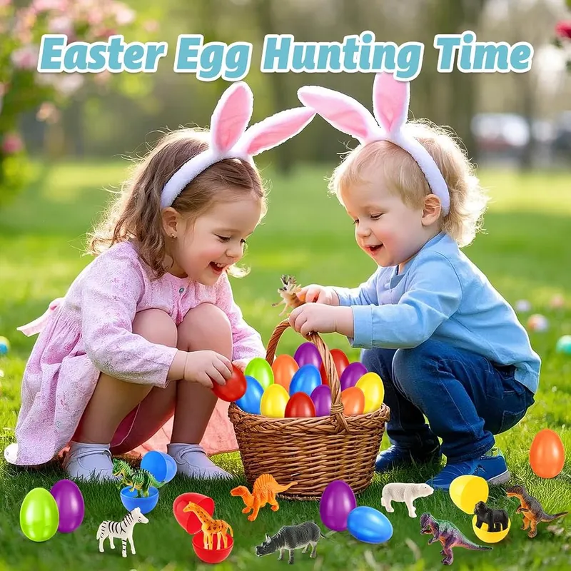 24 Easter Eggs Filled with Animal & Dinosaur Toys, view 3