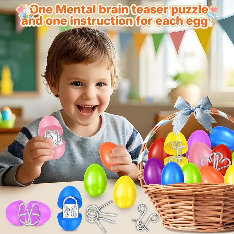 24 Easter Eggs Filled with Metal Brain Teasers, view 3