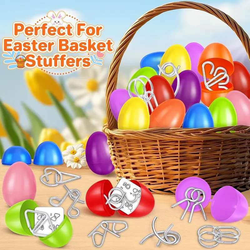 24 Easter Eggs Filled with Metal Brain Teasers, view 4