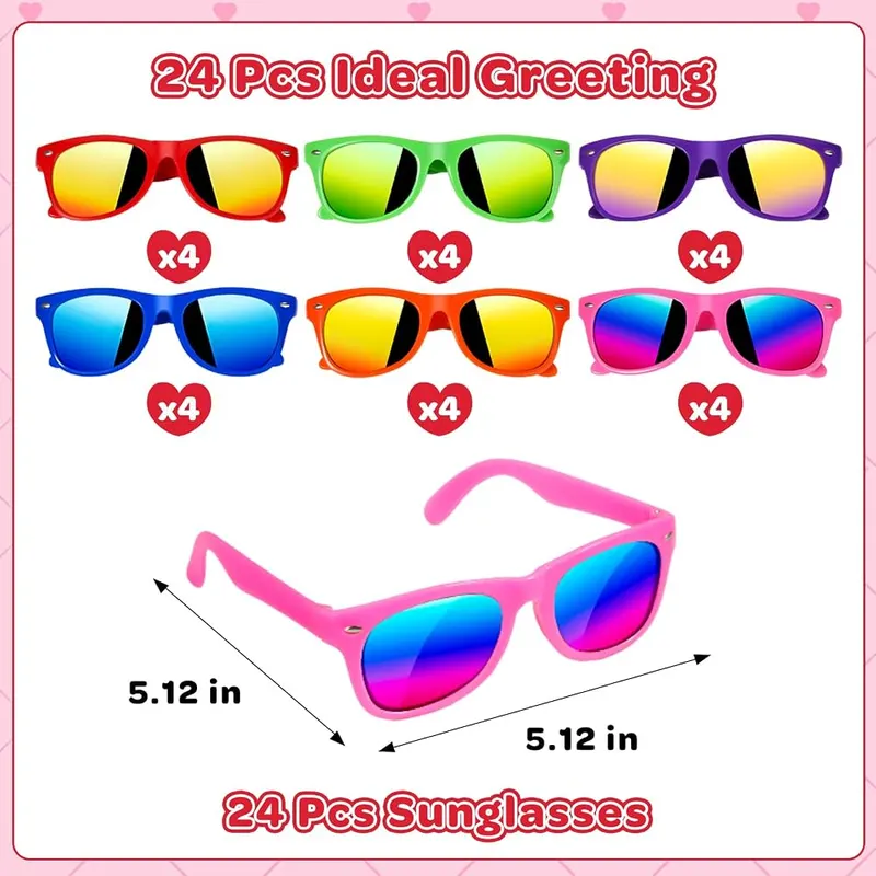 24 Kids Neon Sunglasses, view 2