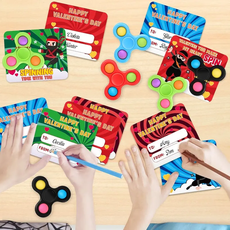 24 Valentine Cards with Fidget Spinners, view 4