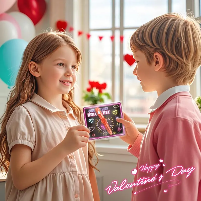 24 Valentine Cards with Spinner Pens, Arcade Cards, view 3