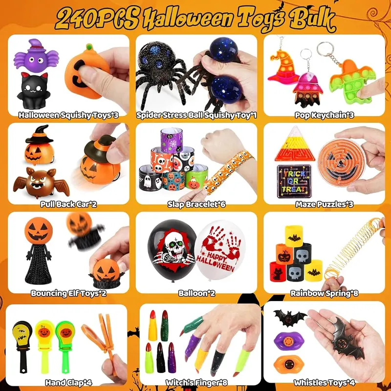 240-Piece Halloween Party Favor Assortment, view 2