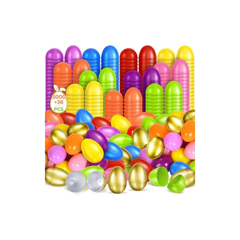 3,000 Plastic Easter Eggs plus 36 Golden Eggs