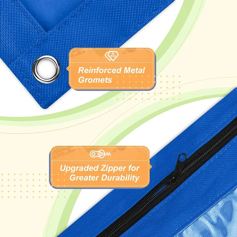3-Ring Binder Pencil Pouch, Azure blue, view 4