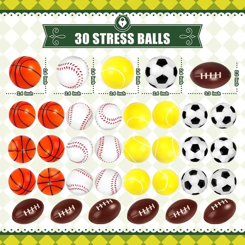 30 Valentine Cards with Mini Sport Balls, view 3