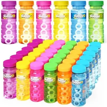 4 oz Bubble Bottles with Wands, 24 bottles