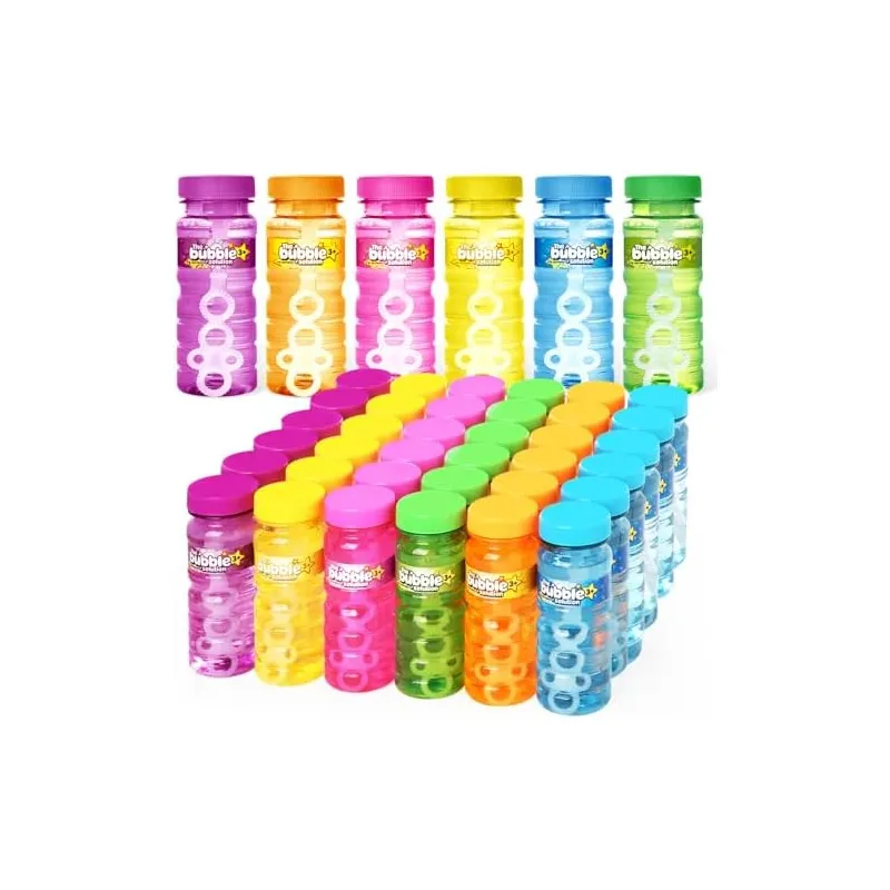 4 oz Bubble Bottles with Wands, 48 bottles
