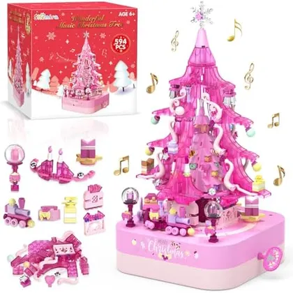 594-Piece Musical Christmas Tree Building Set
