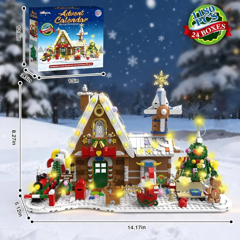 Advent Calendar 2026: Gingerbread House Building Set, view 3