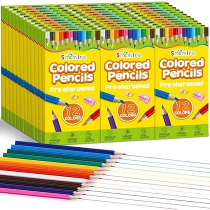 Bulk Colored Pencils for Classrooms, 432 pencils
