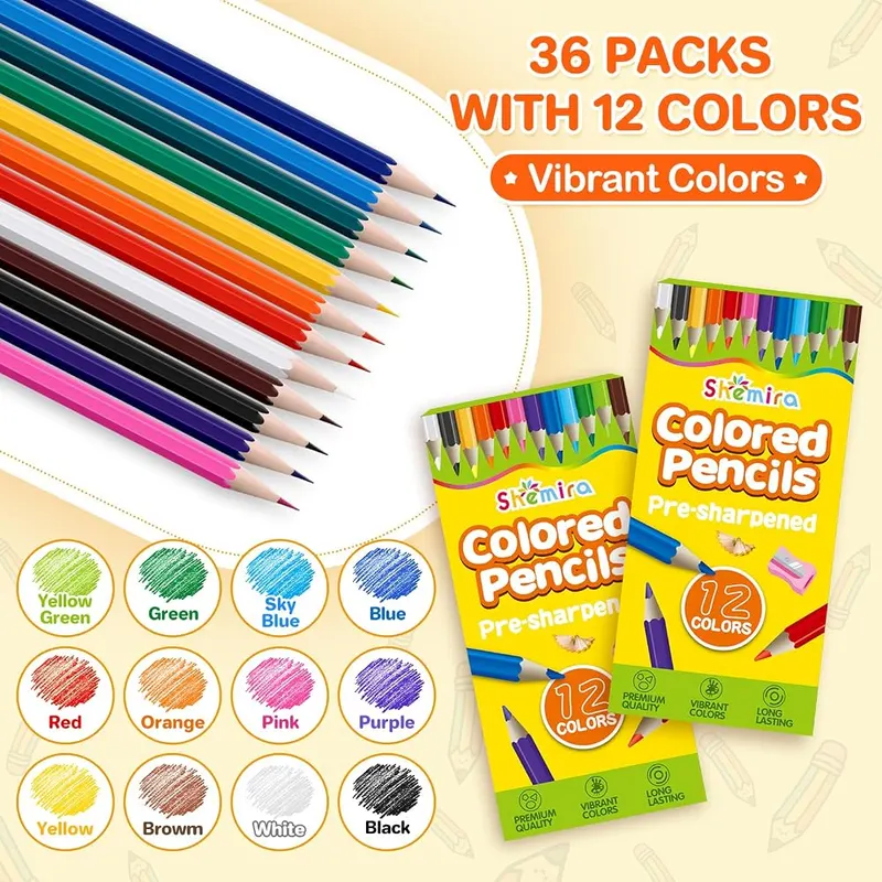 Bulk Colored Pencils for Classrooms, 432 pencils, view 2