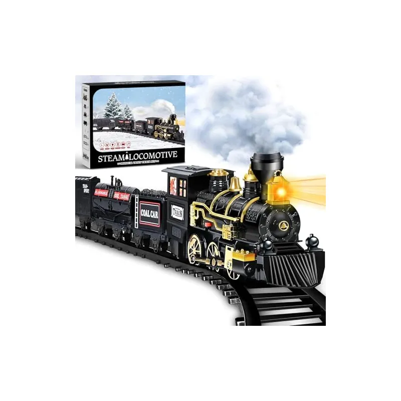 Christmas Steam Train Set, Carbon black