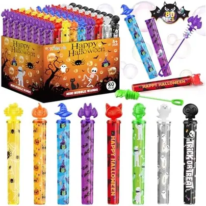 Halloween Character Bubble Wands, 80 wands
