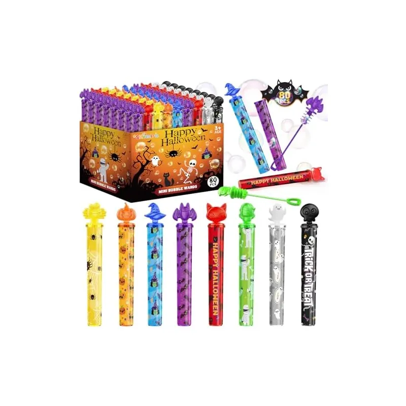 Halloween Character Bubble Wands, 80 wands