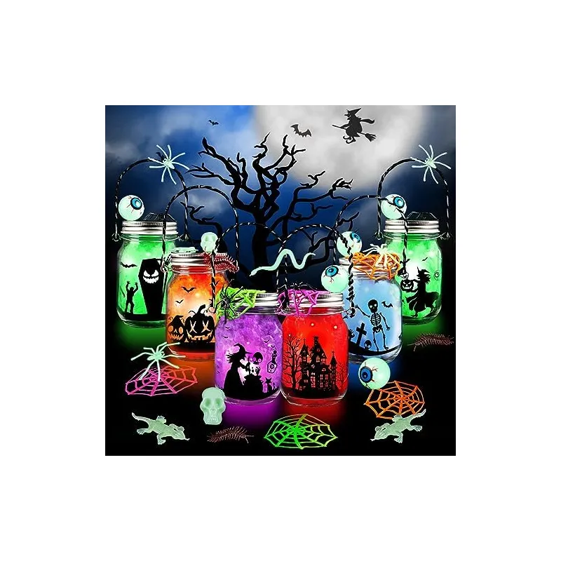 Halloween Lantern Jar Craft Kit, 6 jars