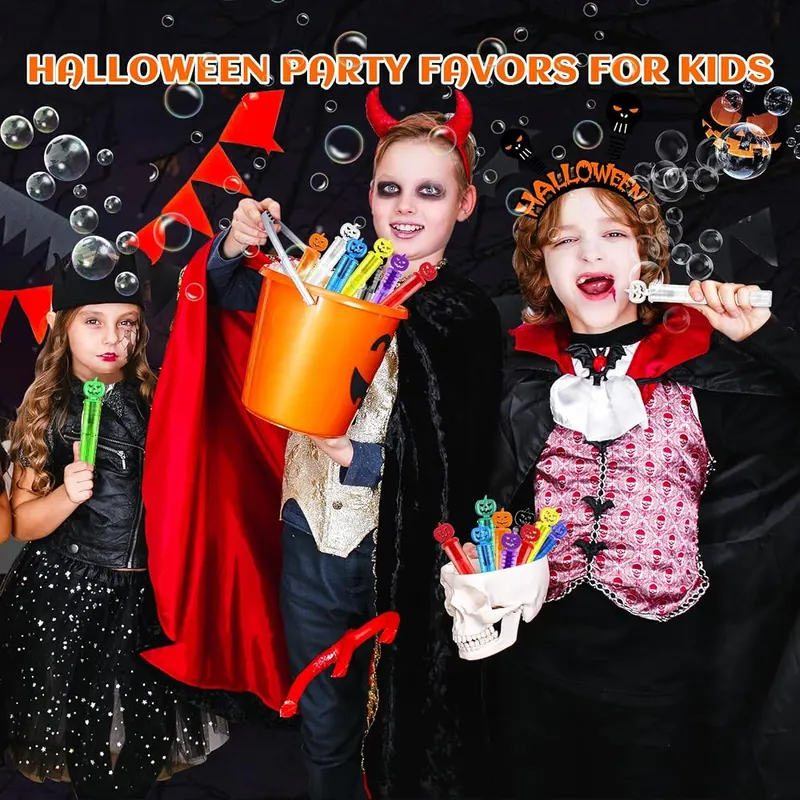 Halloween Pumpkin Mini Bubble Wands, 300 wands, view 4