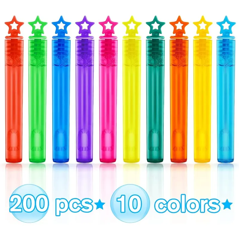 Mini Bubble Wands in 10 Colors, 200 wands, view 2