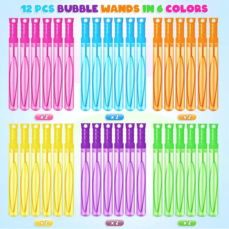 Neon Bubble Wands in 6 Colors, 12 pack, view 2