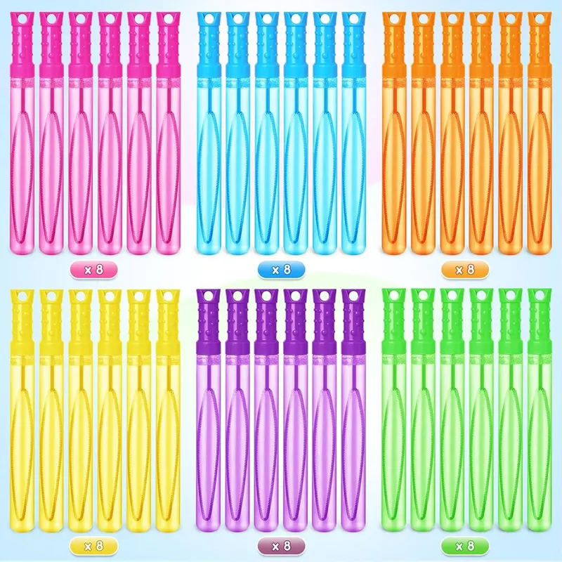 Neon Bubble Wands in 6 Colors, 48 pack, view 2