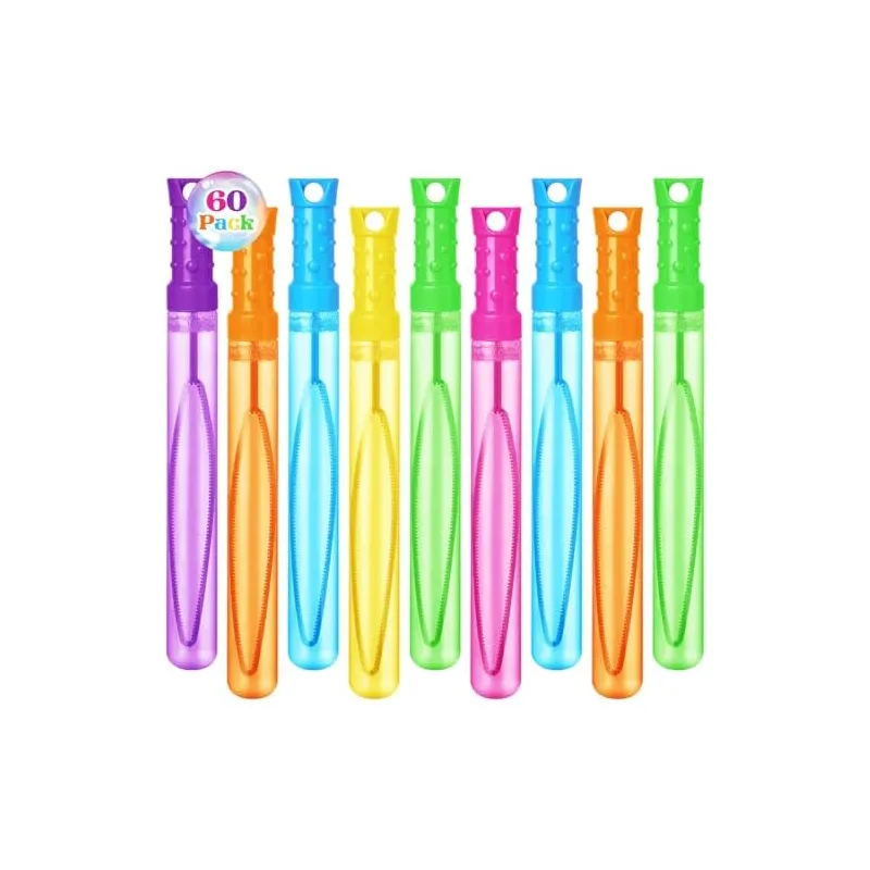 Neon Bubble Wands in 6 Colors, 60 pack