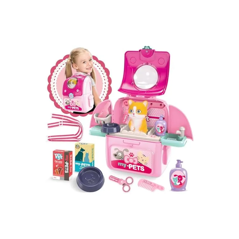 Pet Care Playset with Toy Cat & Carrier