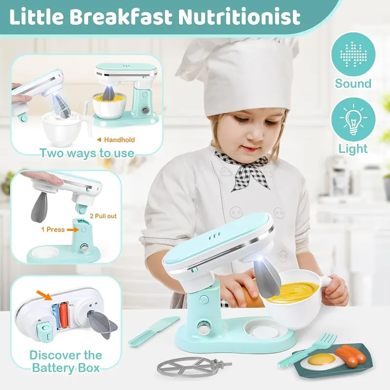 Play Kitchen Appliance Set, Mint, view 4