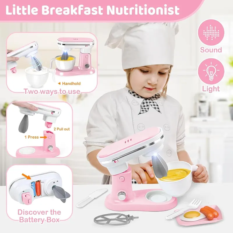 Play Kitchen Appliance Set, Pink, view 4