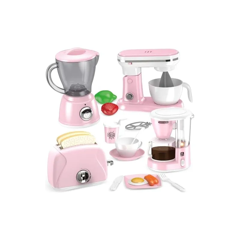 Play Kitchen Appliance Set, Pink