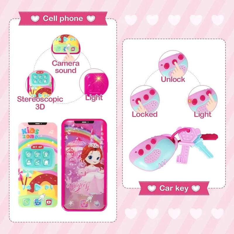 Shemira Play Purse Set, Pink, view 4
