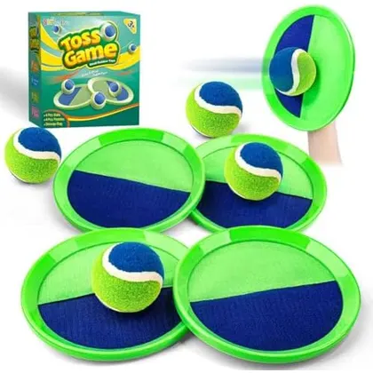 Toss & Catch Ball Game, 4 paddles, 4 balls