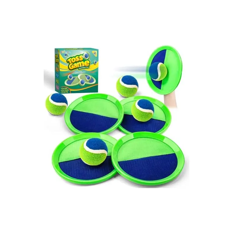 Toss & Catch Ball Game, 4 paddles, 4 balls